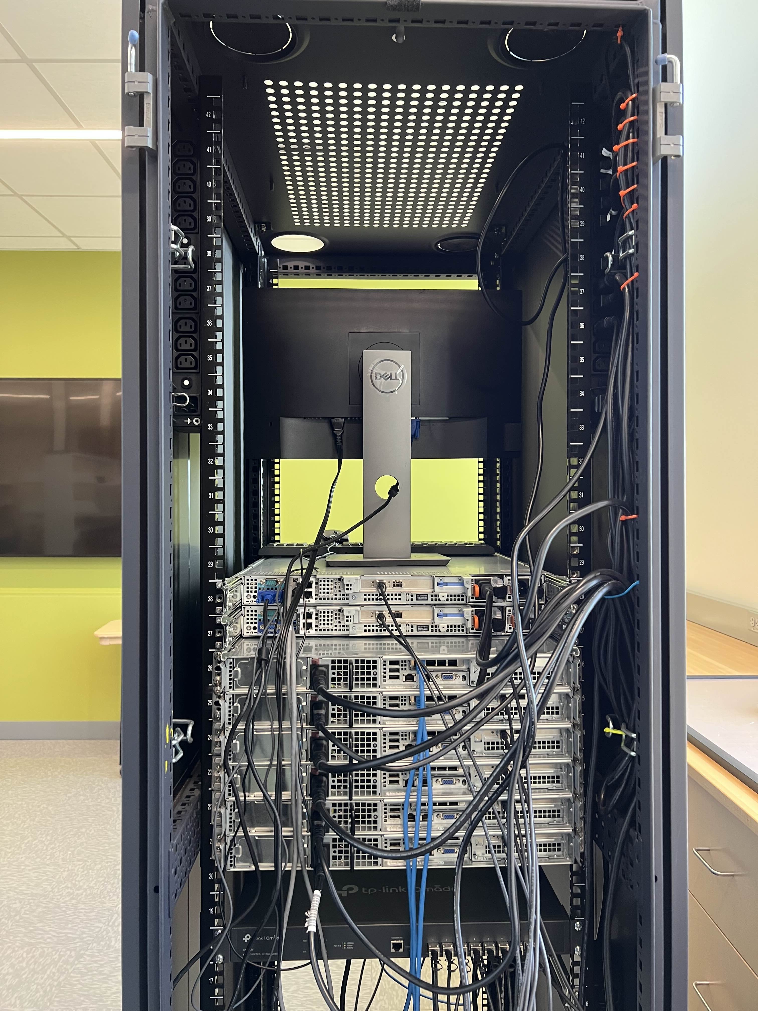 Servers rear view
